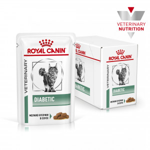 Royal Canin Diabetic Feline Корм диетический для взрослых кошек при сахарном диабете, соус, 0,085 кг